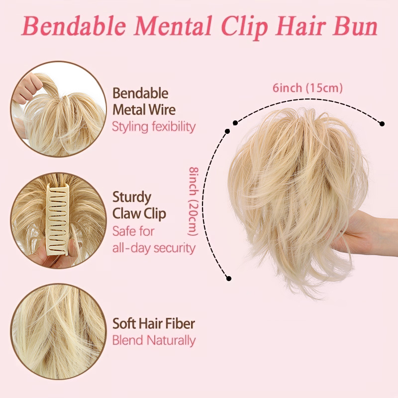 Synthetic Claw Clip Ponytail E - Claw Clip Messy Bun Hair Piece review and price