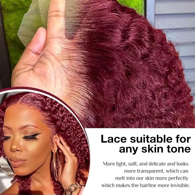 99j Deep Wave Lace Front Hair  - Hd Lace Frontal Wig Human Hair Pre Plucked review and price