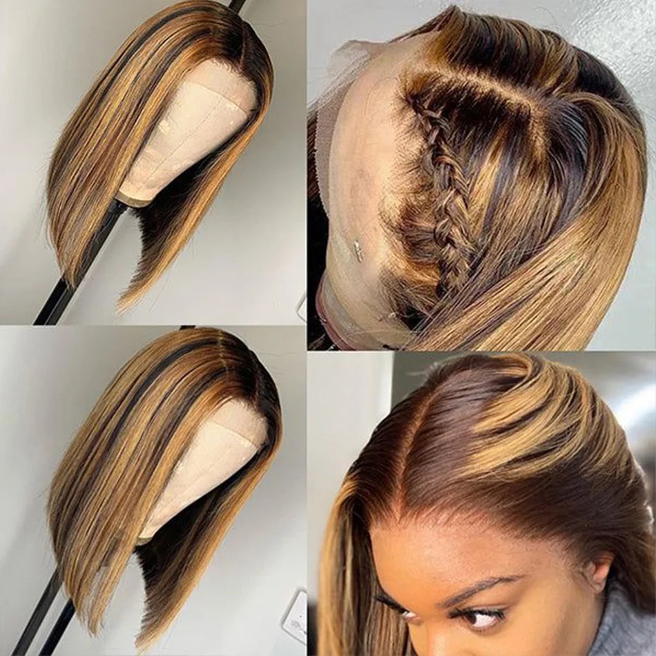 Highlight Blonde Wig Short Lac - Pre Parted 13X4 Lace Front Bob Wig review and price