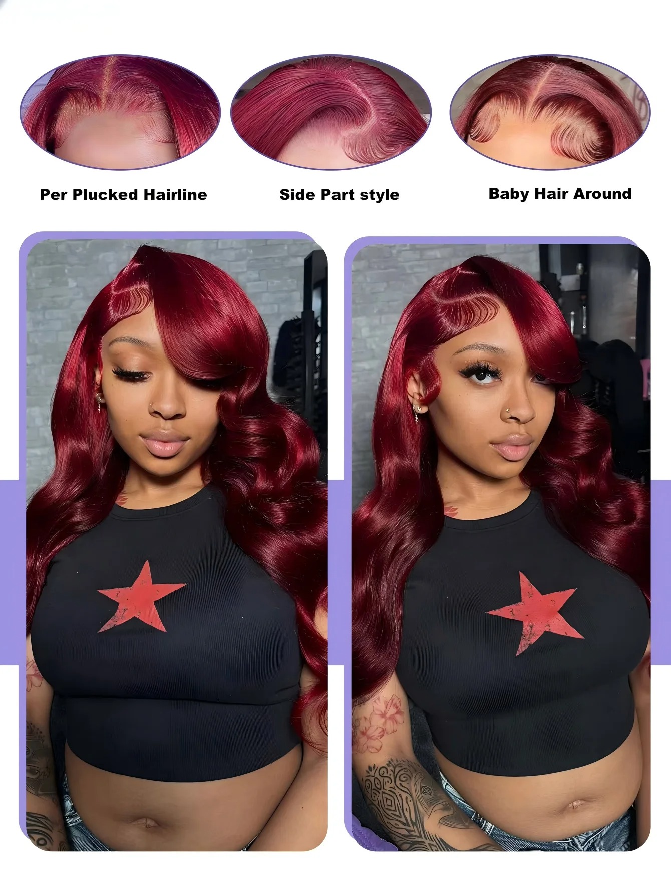 HD Transparent 99J Burgundy Bo - Hd Lace Frontal Wig Human Hair Pre Plucked review and price