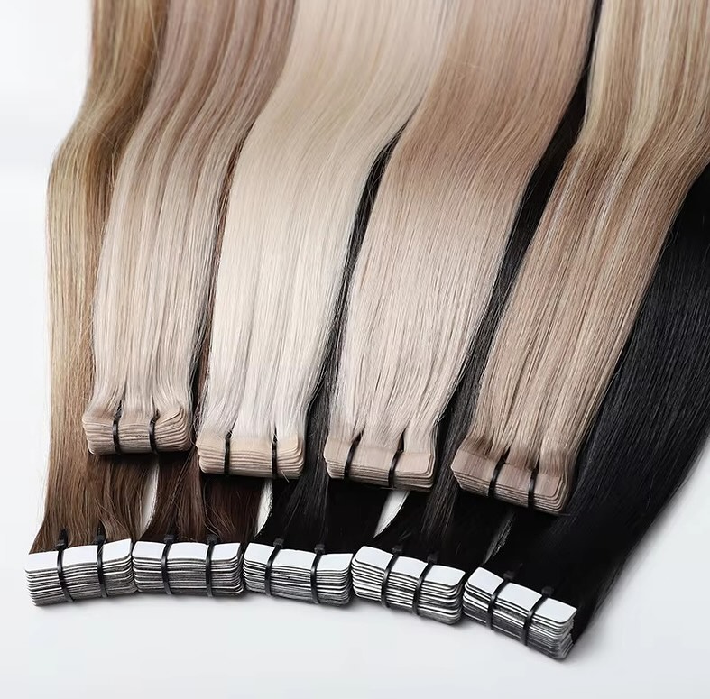 Tape Ins Human Hair Extensions - Invisible Tape In Extensions Real Hair review and price