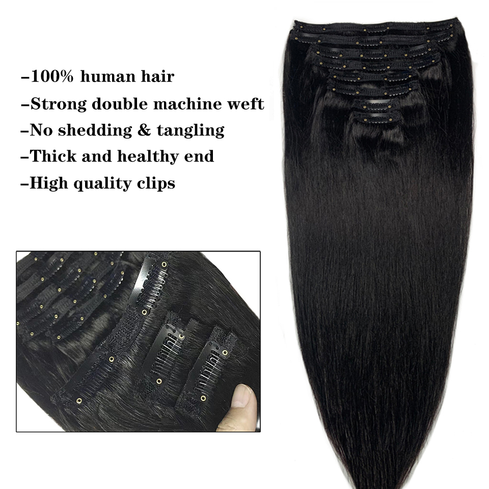 Clip in Hair Extensions Straig - Invisible Tape In Extensions Real Hair review and price