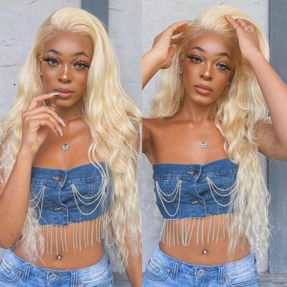 Invisible Drawstring 360 Hd La - 613 Blonde Body Wave Lace Front Wig review and price